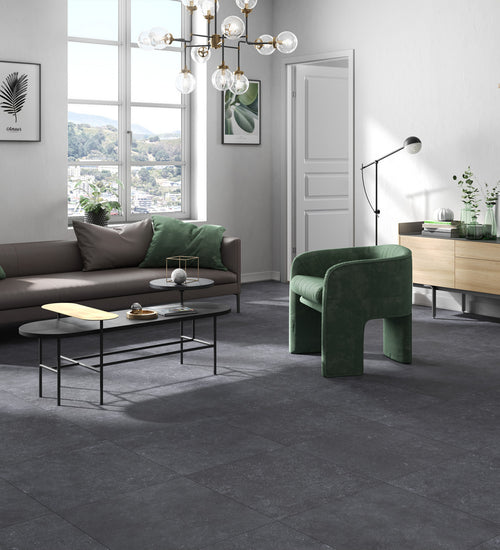 Vloertegel Sintesi Geo Antraciet mat 60x60 cm