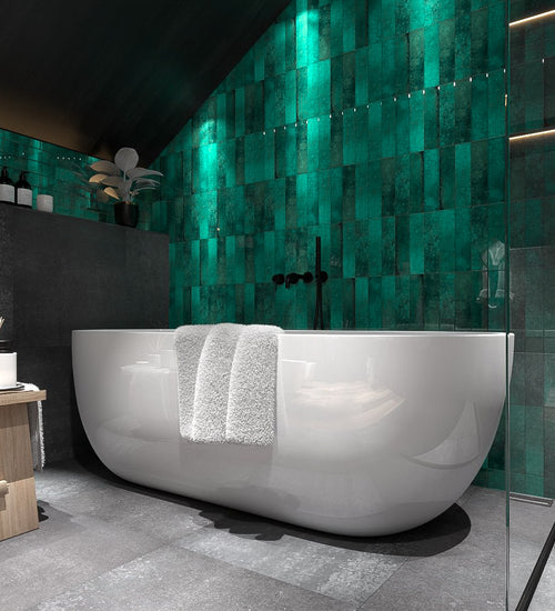 Wandtegel Sphinx Brick Groen glans 6x25 cm