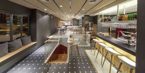 Vloertegel Vives Vodevil Octogon Cabaret Antracita 20x20 cm