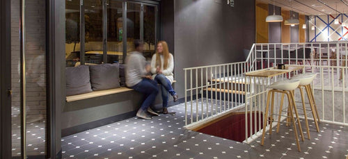 Vloertegel Vives Vodevil Octogon Cabaret Antracita 20x20 cm