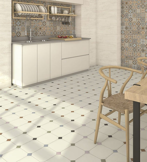 Vloertegel Vives Vodevil Taco Marrón 4x4 cm