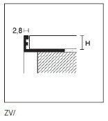Profilpas (mapei) Jolly X2,7m1 za10 mm haaks zwart pps 1e