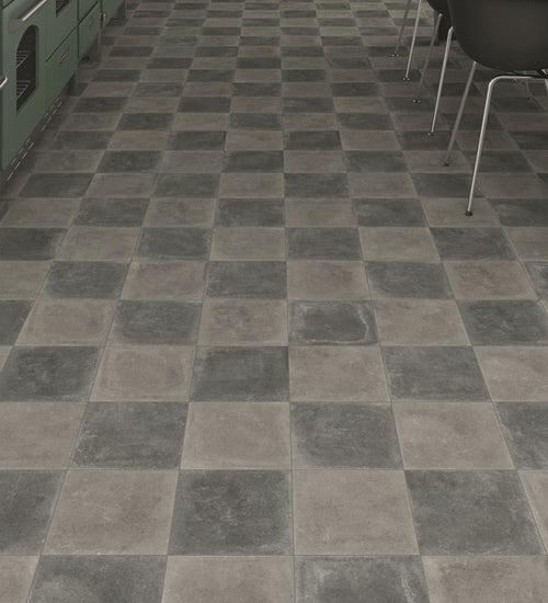 Vloertegel Vives World Streets Orchard Grafito 20x20 cm