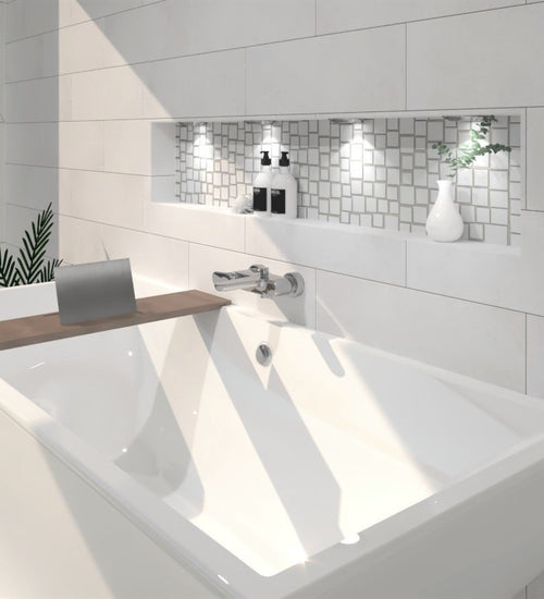 Mozaiektegel Sphinx Stone Wit mat 27x33 cm