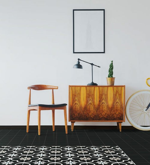 Vloertegel Sottocer Matrix Zwart mat