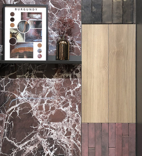 Sampletegel Geo tiles Borneo Bruin mat