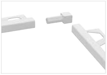 Schlueter QUADEC-TSSG alu structuur-gecoat steengrijs decoratief profiel H=8mm L=3000mm