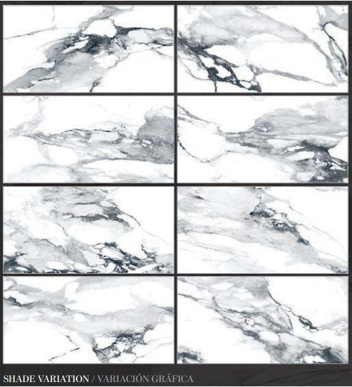Sampletegel Geo tiles Crash Wit glans