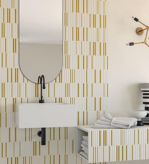 Wandtegel Arcana Zaletti Cassata-R Salmon 32x99 cm