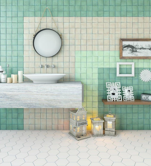 Wandtegel Cevica Zelij Agua Marina Special  10x10 cm