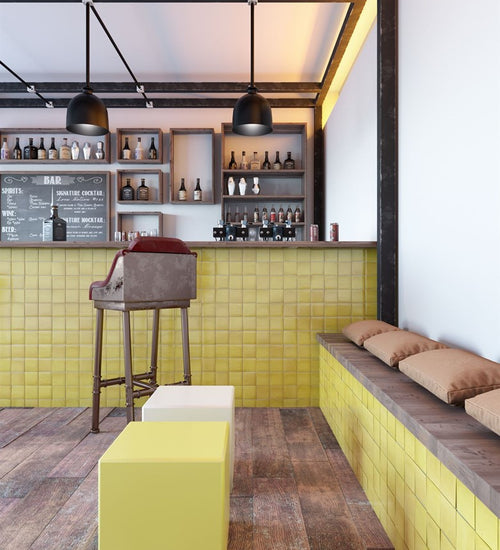 Wandtegel Cevica Zelij Amarillo 10x10 cm