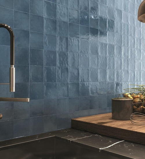 Wandtegel Cifre Zellige Classique Marine 10x10 cm