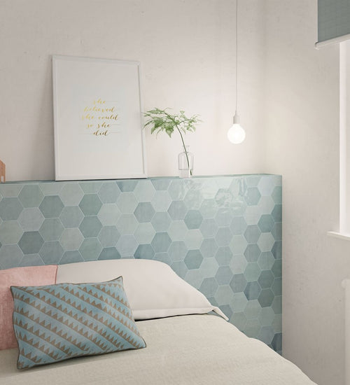 Wandtegel Wow  Zellige Hexa Aqua 10,8x12,4 cm