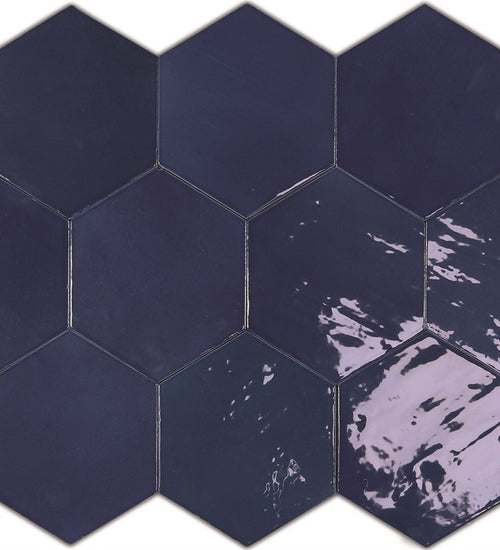 Wandtegel Wow  Zellige Hexa Cobalt 10,8x12,4 cm