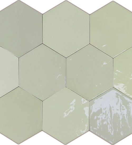 Wandtegel Wow  Zellige Hexa Mint 10,8x12,4 cm