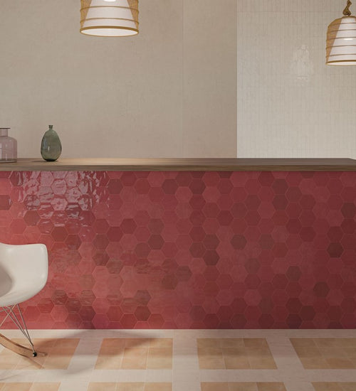 Wandtegel Wow  Zellige Hexa Wine 10,8x12,4