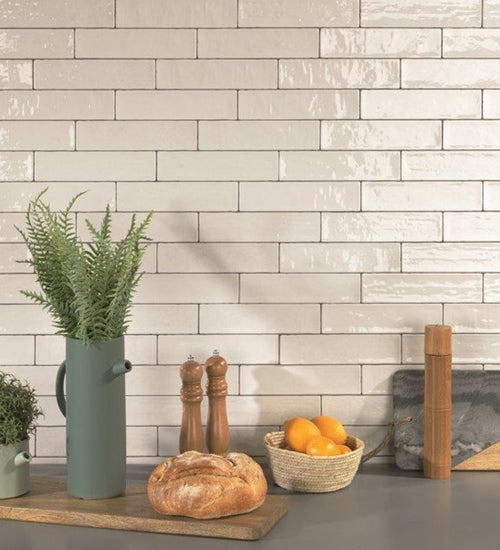 Wandtegel Natucer Zellige White 6,2x25 cm