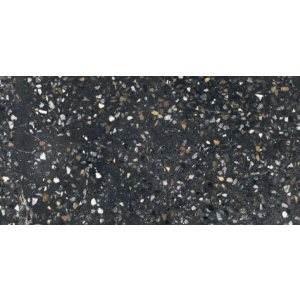 Vloertegel Sphinx Terrazzo 30x60cm zwart mat