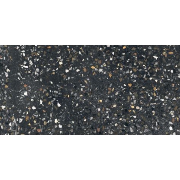 Vloertegel Sphinx Terrazzo 30x60cm zwart mat